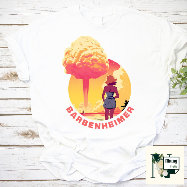 Cartoon Style Barbenheimer Barbie Oppenheimer Vintage T-Shirt, Barbie Oppenheimer Shirt, Love Barbie Shirt, Funny Barbie Shirt - 2.jpg