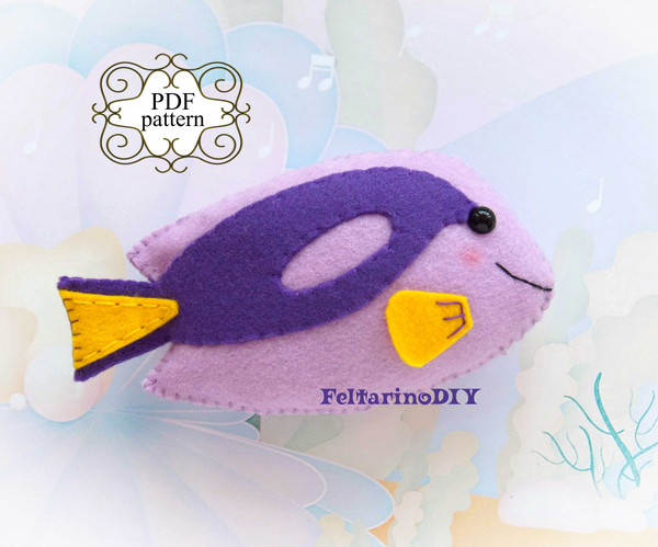 Blob Fish Felt Ornament Pattern and Tutorial