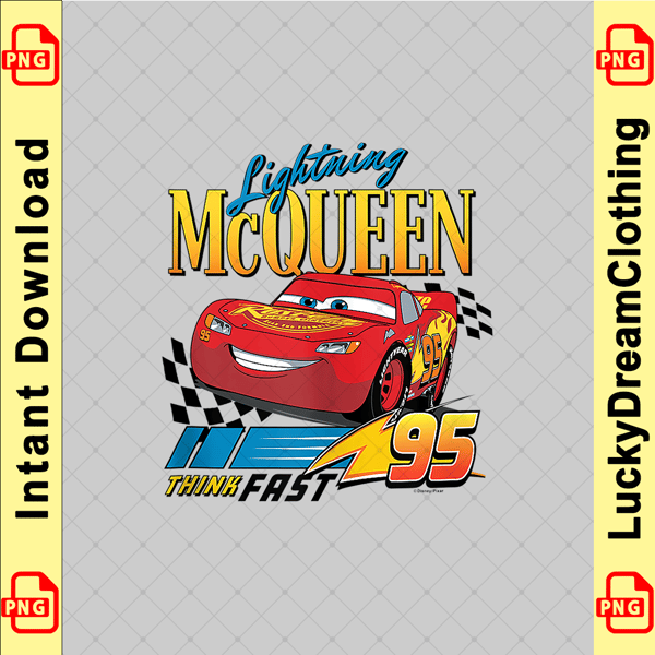 Cars - Lightning McQueen Think Fast Tank Top copy.png