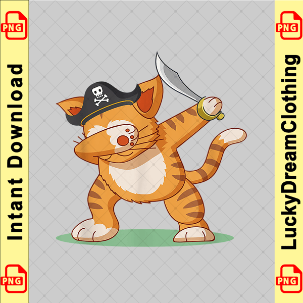 Dabbing pirate cat Funny halloween costume copy.png