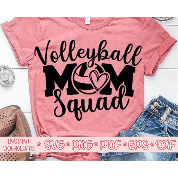 Volleyball mom squad svg,Volleyball svg,Volleyball mom shirt - Inspire ...