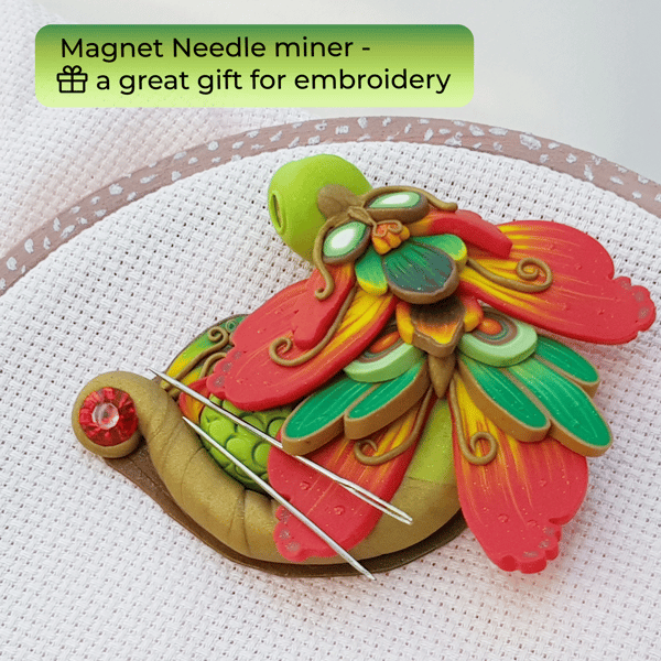 Magnetic needle holder for Needlepoint, Embroidery and Cross