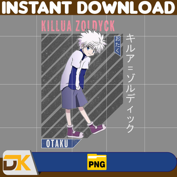 Killua Zoldyck Png, Anime Png, Japanese Png, Anime Silhouette Png, Anime Character, Anime Vector Files (2).jpg