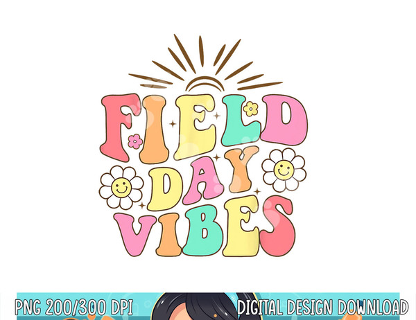 Field Day Vibes For Teacher Kids Retro Groovy Field Day 2023  png, sublimation copy.jpg