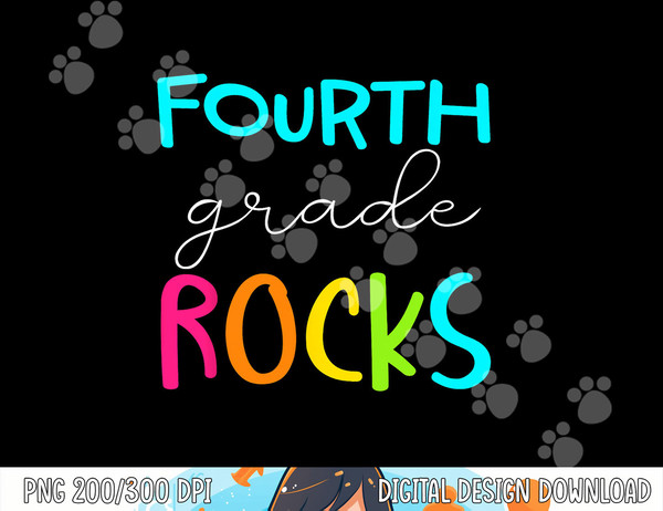 Fourth Grade Rocks Shirt Team 4th Grade Teacher  png, sublimation copy.jpg