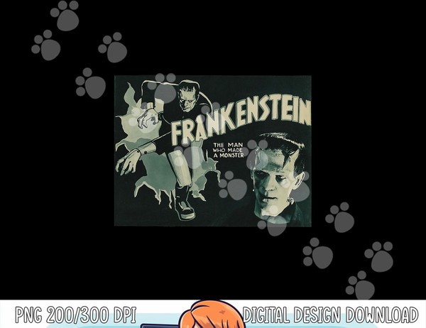 Frankenstein Halloween Horror Movie Vintage Horror Monster png,sublimation copy.jpg