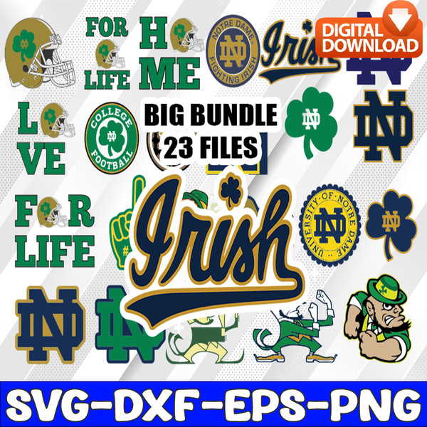 Digital Download, Notre Dame Fighting Irish logo, Notre Dame