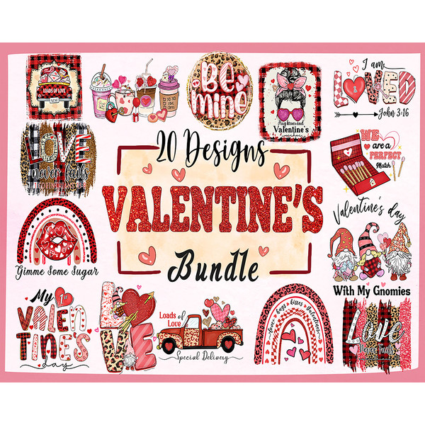 20 Designs Valentine's PNG Bundle, Valentine's Png, Groovy Valentines Png, Be My Valentine Png, Valentine's day Png, Valentine Quote, Clipart, High quality Inst
