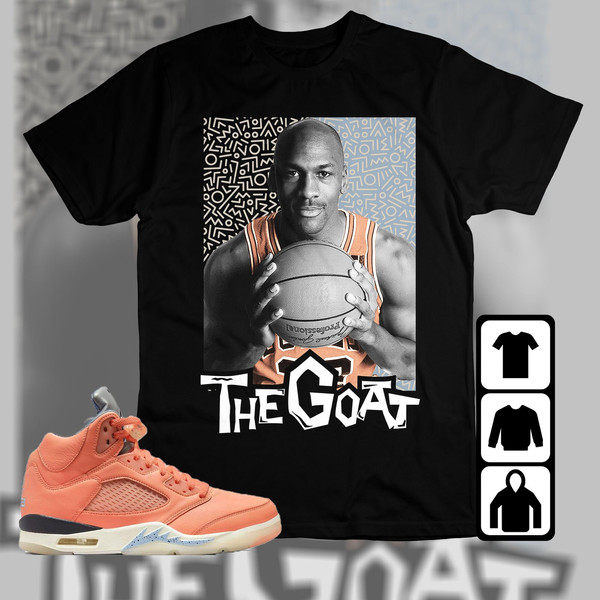 Jordan 5 DJ Khaled Crimson Bliss Unisex T-Shirt, Tee, Sweatshirt, Hoodie, THE GOAT Doodle, Shirt To Match Sneaker - 1.jpg
