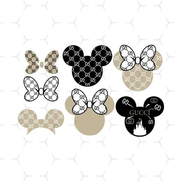 Gucci Mickey And Minnie Mouse Bundle Logo Svg