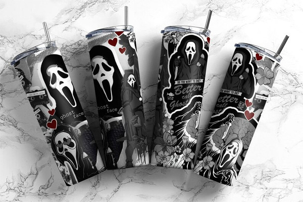 Horror Tumbler Wrap, Scary Movie Tumbler, Horror Tumbler Wrap, 20oz Skinny Tumbler, Horror Character, Halloween Tumbler, Png Download.jpg