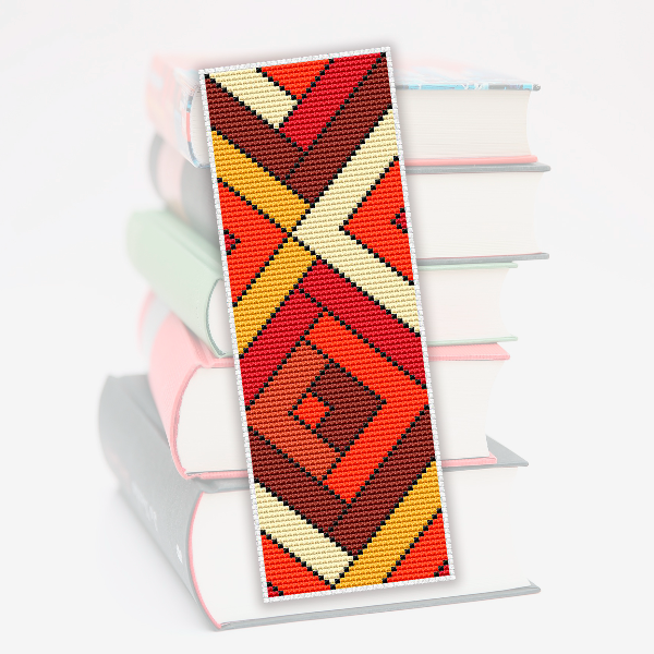 cross stitch bookmark pattern boho