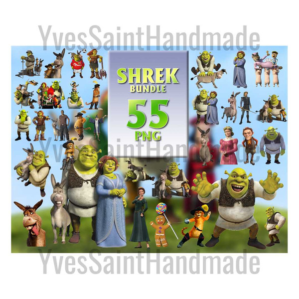 55 Files Shrek Bundle Png, Cartoon Png, Shrek Png, Shrek Bun - Inspire ...