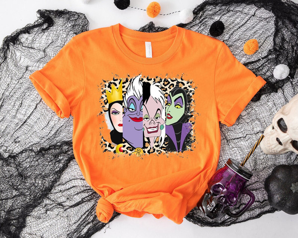 Disney Villains Shirt, Disney Witches Shirt, Disney Leopard Pattern, Halloween Season 2023, Bad Girls More Fun, Woman Halloween Costume - 1.jpg