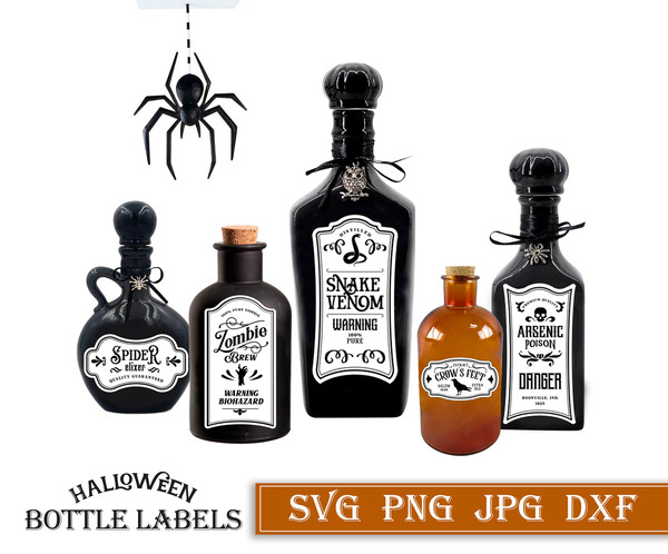 vintage potion bottle labels