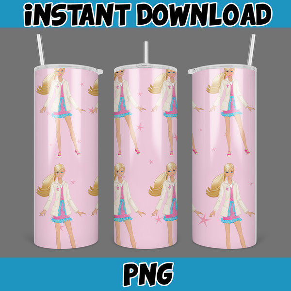 Barbie Tumbler Wrap, Come On Barbie Sublimation, Barbie Doll Tumbler Wrap, Lets Go Party Tumbler PNG, 20 oz Barbie Tumbler PNG (34).jpg