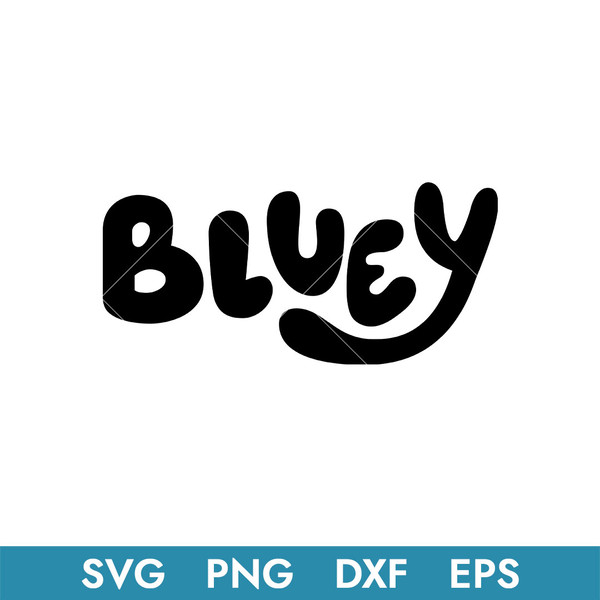 Bluey Logo Silhouette Svg, Bluey Dog Svg, Bluey Svg, Cartoon