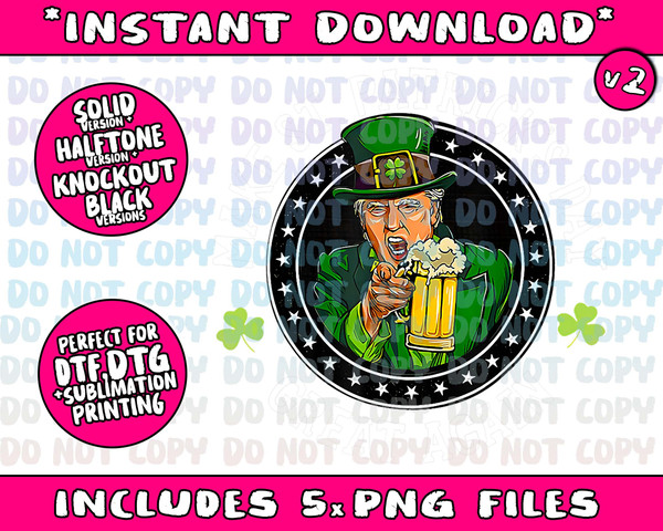 Make St Patricks Day Great Again Funny Trump Republican 2024 Png Bundle, Trending Png, Popular Printable - 3.jpg