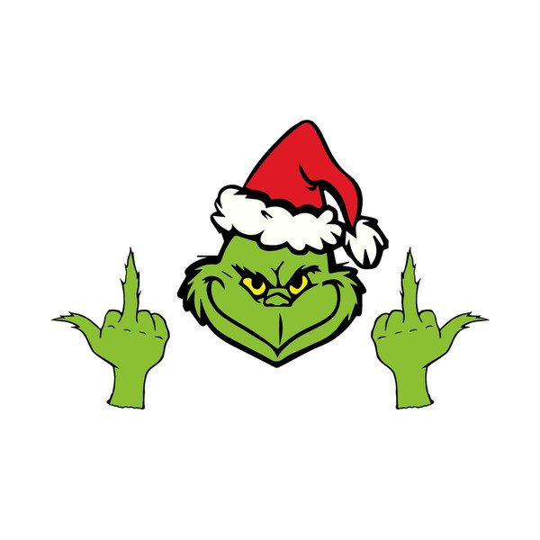 Grinch Middle Finger Svg, Christmas Svg, Grinch Svg, Christm - Inspire ...