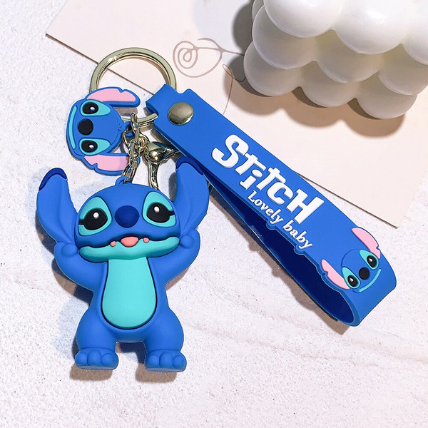 Lilo & Stitch Keychain Kawaii Cartoon Figure Stitch Angel Si - Inspire  Uplift