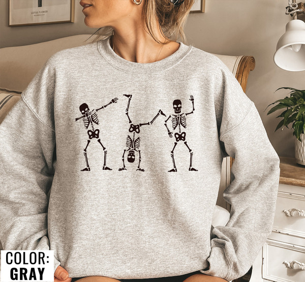 Dancing Skeleton Shirt, Vintage Halloween Tee, Halloween Sweatshirt, Oversized tshirt - 7.jpg