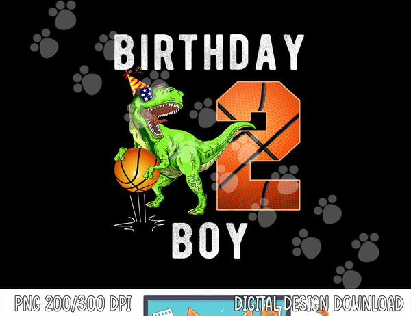 Kids 2nd Birthday Shirt For Boy Basketball 2 Years Old Kid Gift T-Shirt copy.jpg