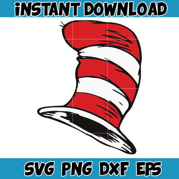 Dr.Suess Svg, Dxf, Png, Dr.Suess book Png, Dr. Suess Png, Sublimation, Cat in the Hat cricut, Instant Download (74).jpg