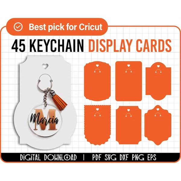 SVG Keychain Card, Keychain Packaging, Display Card With Buiness
