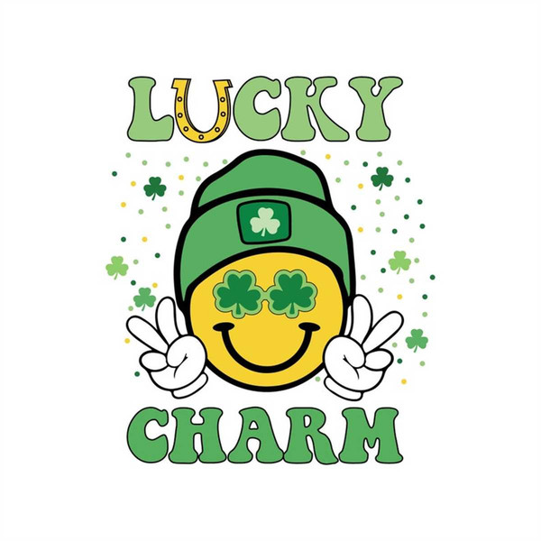 Funny Glitter St Patricks Smile Emoji Sublimation Download Png , Smiley  Lucky PNG Sublimation T Shirt Design , Retro Lucky Smile Emoji Png -   Canada