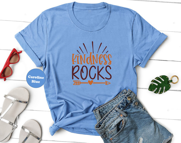 Kindness Rocks Shirt, Inspirational T-shirt, Good Vibes Be Kind Sweatshirt, Motivational Hoodie, Cute Women Outfit, Mental Health Girls Gift - 3.jpg