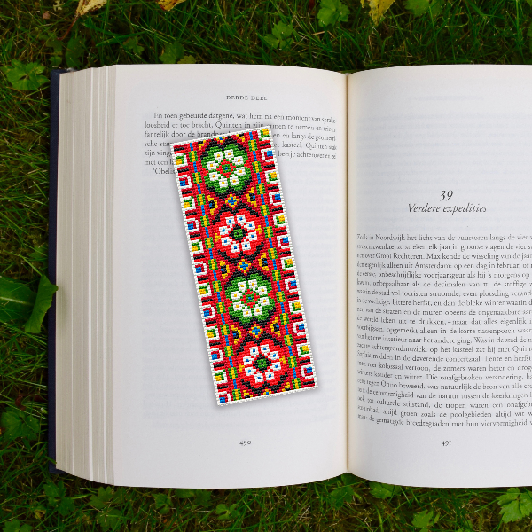 ethnic cross stitch bookmark pattern