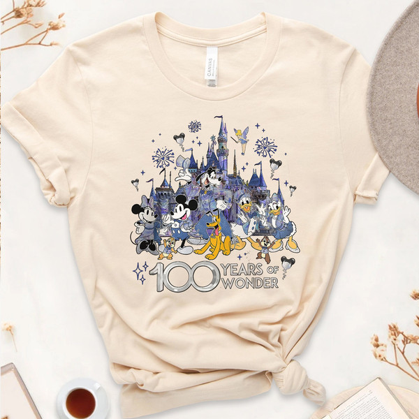 Mickey and Friends Disney 100 Years Of Wonder Shirt, Walt Disney T-shirt, Disneyland 2023 Trip 100th Anniversary, Disney Family Shirt - 1.jpg