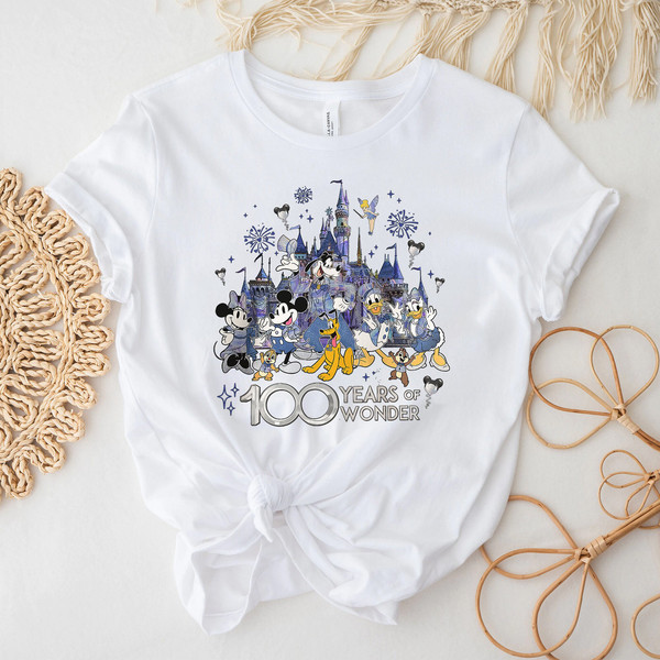 Mickey and Friends Disney 100 Years Of Wonder Shirt, Walt Disney T-shirt, Disneyland 2023 Trip 100th Anniversary, Disney Family Shirt - 4.jpg