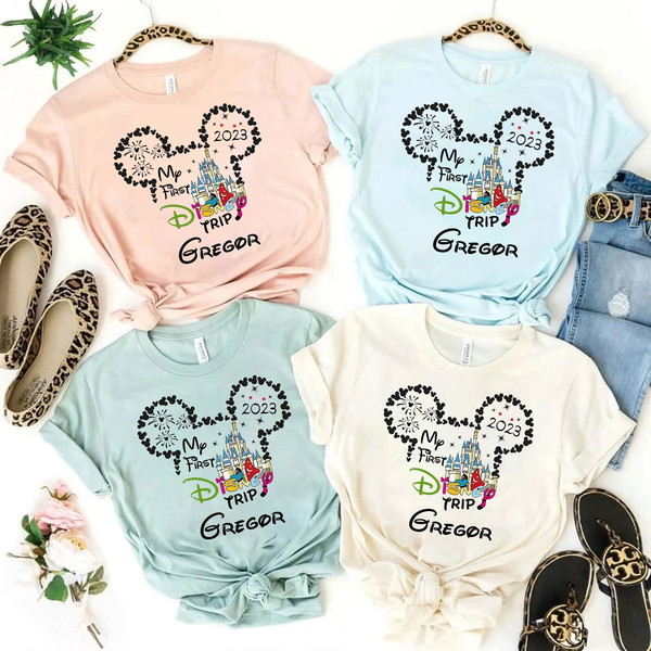 My First Disney Trip 2023 Sweatshirt, My First Disneyworld Trip 2023, First Disneyworld Trip, Disney Shirt, Disneyland Shirt, Custom Shirt - 1.jpg