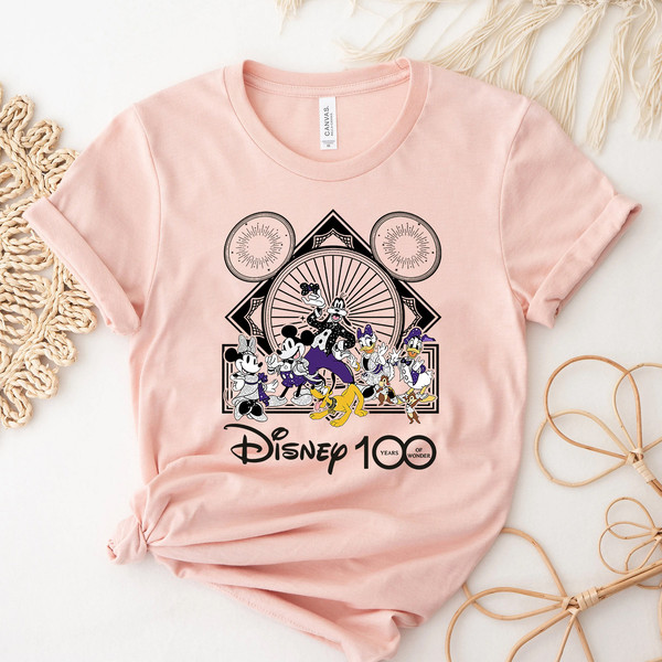 Mickey and Friends Disney 100 Years Of Wonder Shirt, Walt Disney T-shirt, Disneyland 2023 Trip 100th Anniversary, Disney Family Shirt - 5.jpg