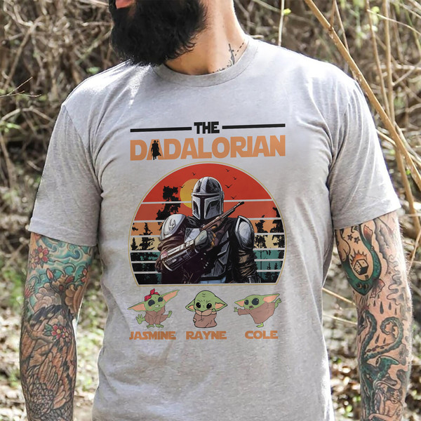 Personalized The Dadalorian Shirt, The Dadalorian Shirt, Father's Day Shirt, Custom Dad Name With Kids, Star Wars The Dadalorian Shirt - 3.jpg