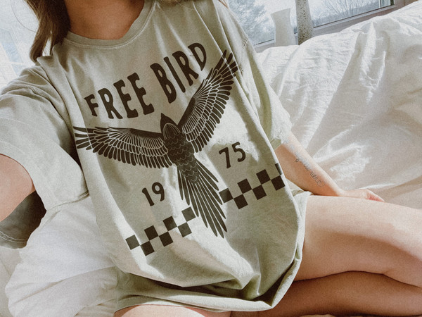 Freebird Graphic Tee  Vintage Retro Inspired Shirt  Trendy Hippie Graphic Tee  Boho Graphic Tee - 5.jpg