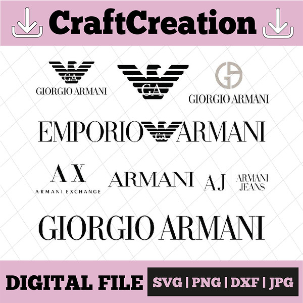 Armani Logo SVG, giorgio armani PNG, Armani Exchange Logo SV