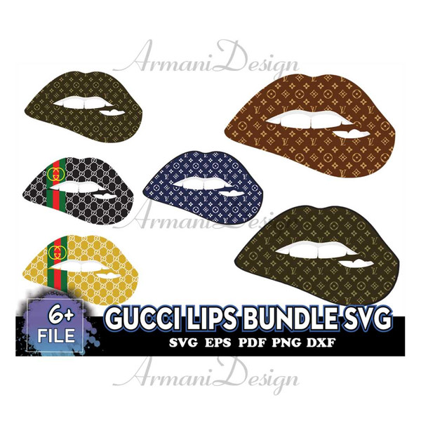 Gucci Lips Bundle Svg, Gucci Logo Svg, Gucci Lips Svg - Inspire Uplift