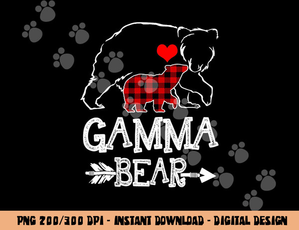 Gamma Bear Buffalo Plaid Christmas Family Pajama png, sublimation copy.jpg
