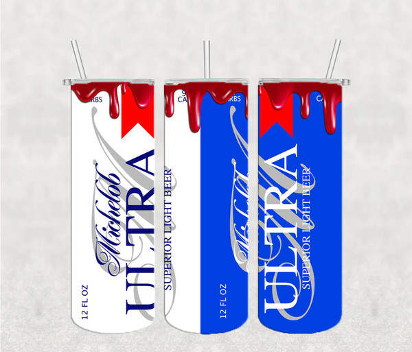 Fits 12oz Michelob Ultra cans, Personalized Drinkware