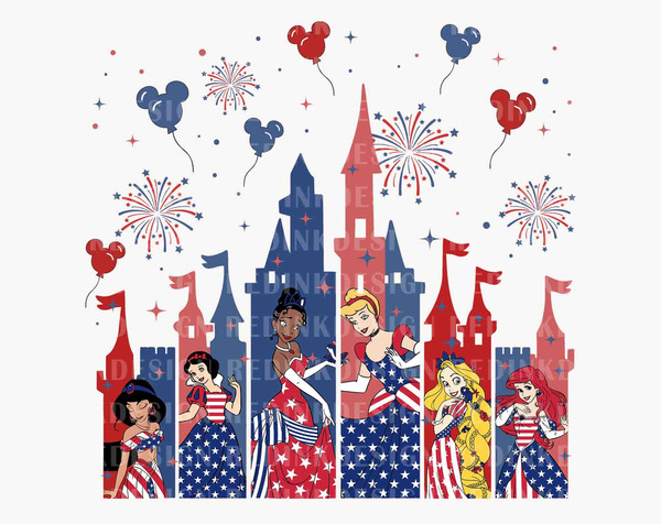 Happy 4th of July Png, Princesses 4th Of July  Png, Fourth Of July Png, American, Patriotic Png, Independence Day Png, Freedom Shirt Png - 1.jpg