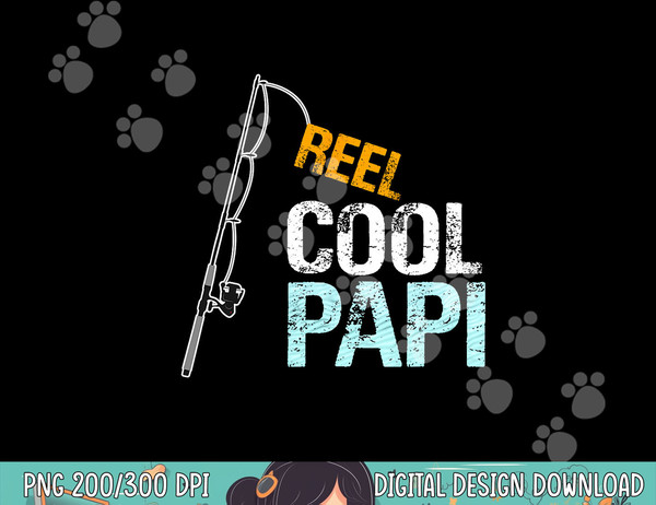 Papi Gift from Granddaughter Grandson Reel Cool Papi png, sublimation copy.jpg