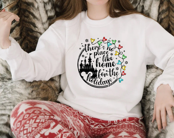 There's No Place Like Home For The Holiday SVG, Christmas Svg, Christmas Light Svg, Christmas Shirt, Holiday Season Svg, Mouse Castle Svg - 3.jpg