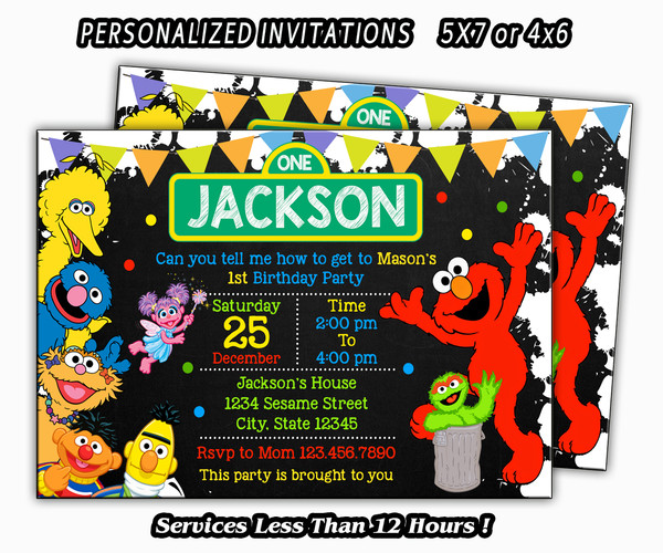 elmo 2nd birthday invitations