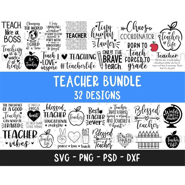 Teacher Svg Bundle, Teacher Quote Svg, Teacher Svg, School S - Inspire ...
