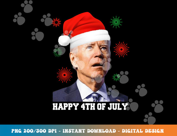 Happy 4th of July Biden Christmas Santa Hat Funny Xmas png, sublimation copy.jpg