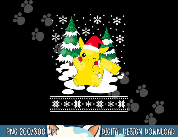 Pokemon Christmas Merry Pika png, sublimation.jpg