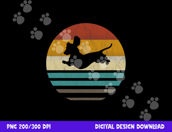 Dachshund Vintage Silhouette 60s 70s Retro grunge Dog Lover  png, sublimation copy.jpg