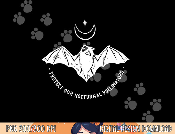 Protect Our Nocturnal Polalinators Bat with Moon Halloween png, sublimation copy.jpg